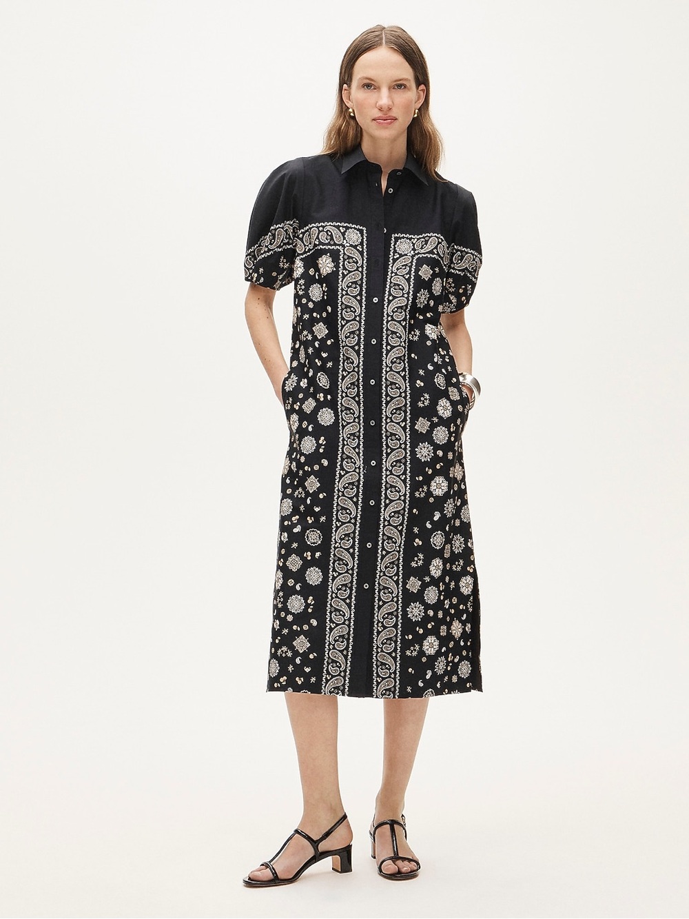 NEW! J. Crew Shirt-dress in bandana-print cotton poplin Size 4